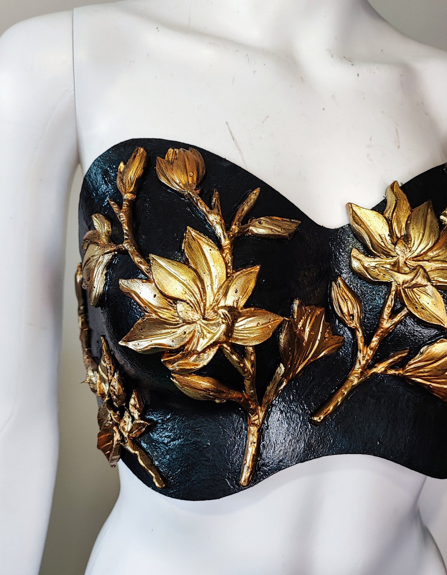 Soutien-Gorge - corset Armure Worbla - 3D Baroque - Costume Festival BurlesqueBurlesque. Prêt à expédier
