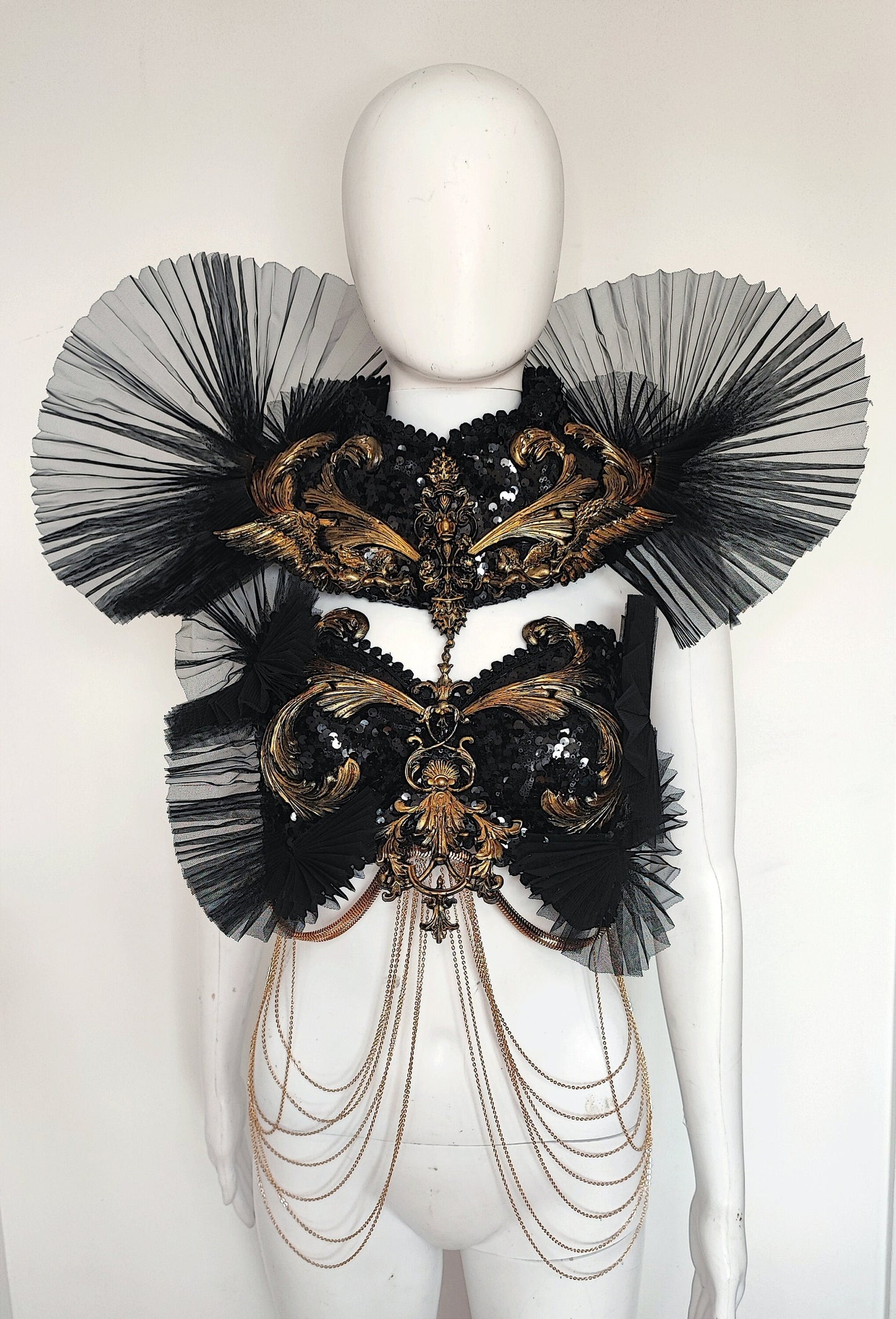 Plastron et collier corset Armure Fraise au Loup Costumes - Cosplay - Royal - Bra - Fantasy. Ready to ship