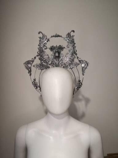 Set coiffe et masque facial. Skull tentacules et ailes Baroque