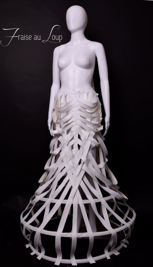 Crinoline - Body Cage  - Jupe - Couture - Goth - Avant Garde - Géométrique - Futuriste - Fraise au Loup Couture