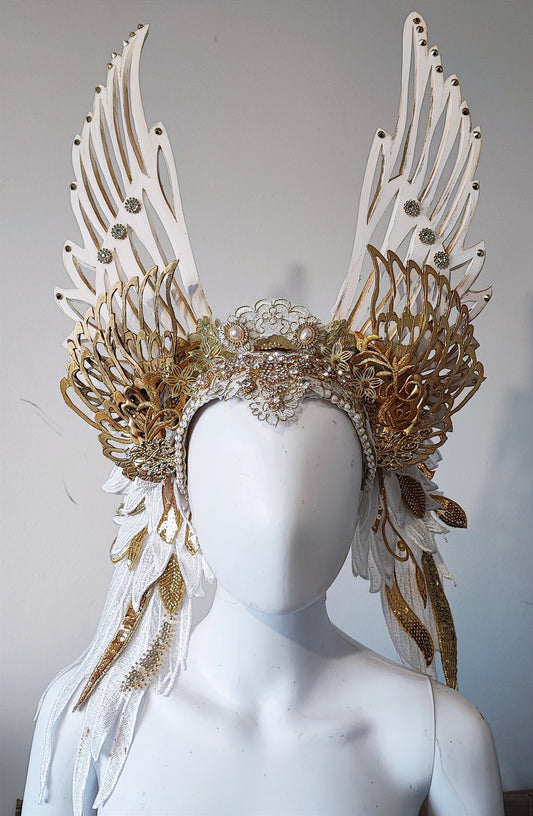 Headpiece - Coiffe Couronne fraise au Loup - fantasy Costume - Fae - Valkyrie