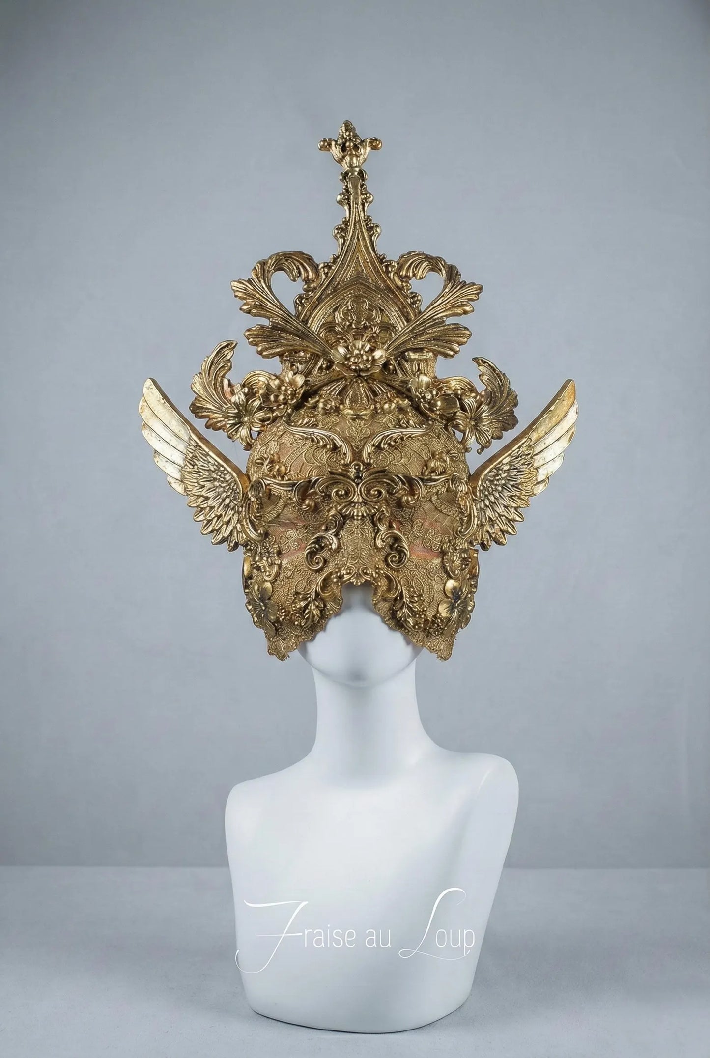 Masque loup baroque Mascarade Carnaval gothique. Création unique. Prête à expédier