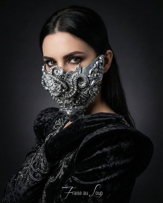 Masque baroque, bijou, rococo couture fashion, marie-antoinette, Baroque Fantasy Valkyrie Steampunk, anges