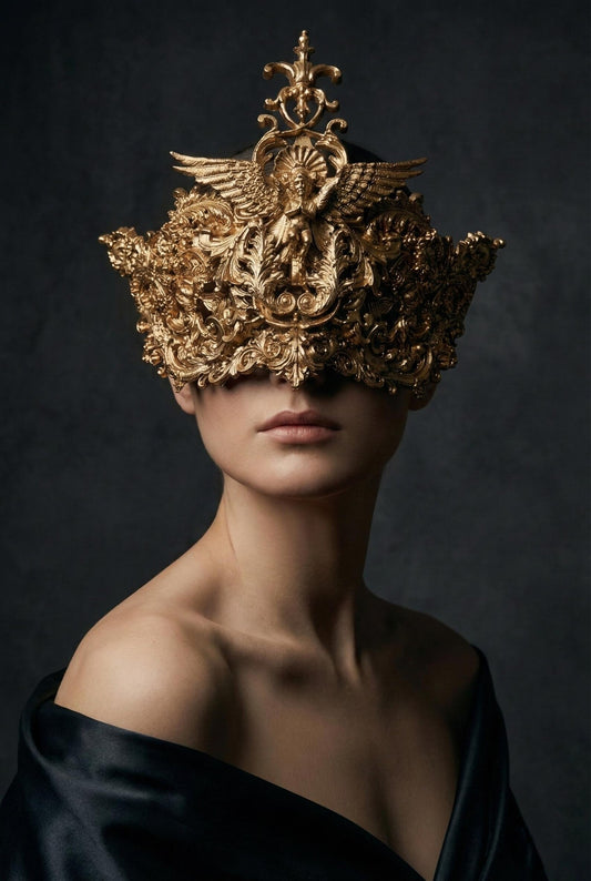 Masque loup baroque Mascarade Carnaval gothique. Ange