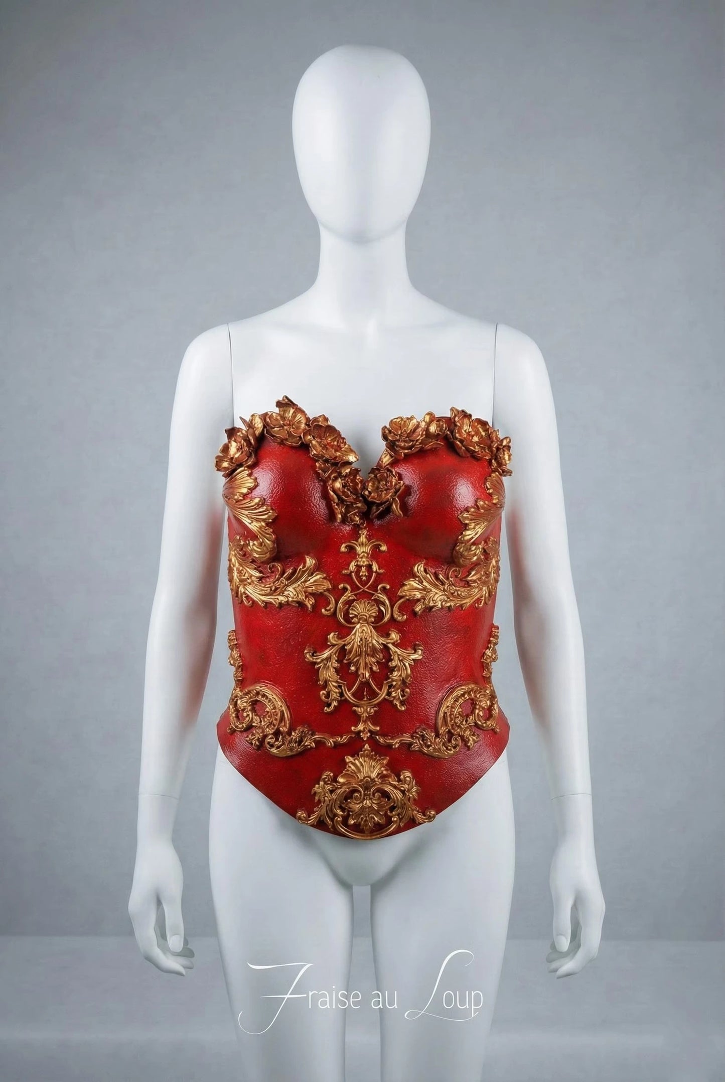 Plastron baroque - Armure worbla - Costume - Création féérique Fraise au Loup - Cosplay. Prête à expédier