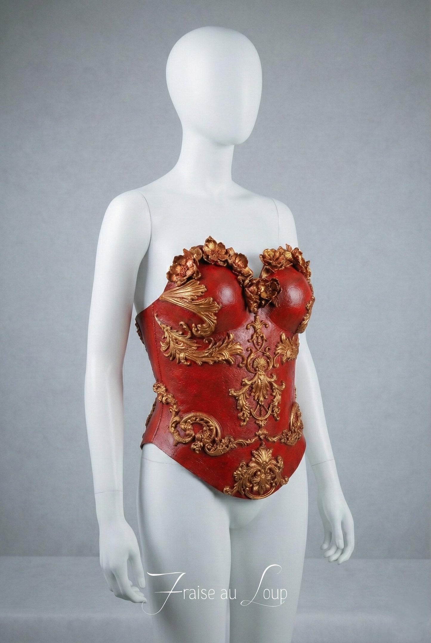 Plastron baroque - Armure worbla - Costume - Création féérique Fraise au Loup - Cosplay. Prête à expédier