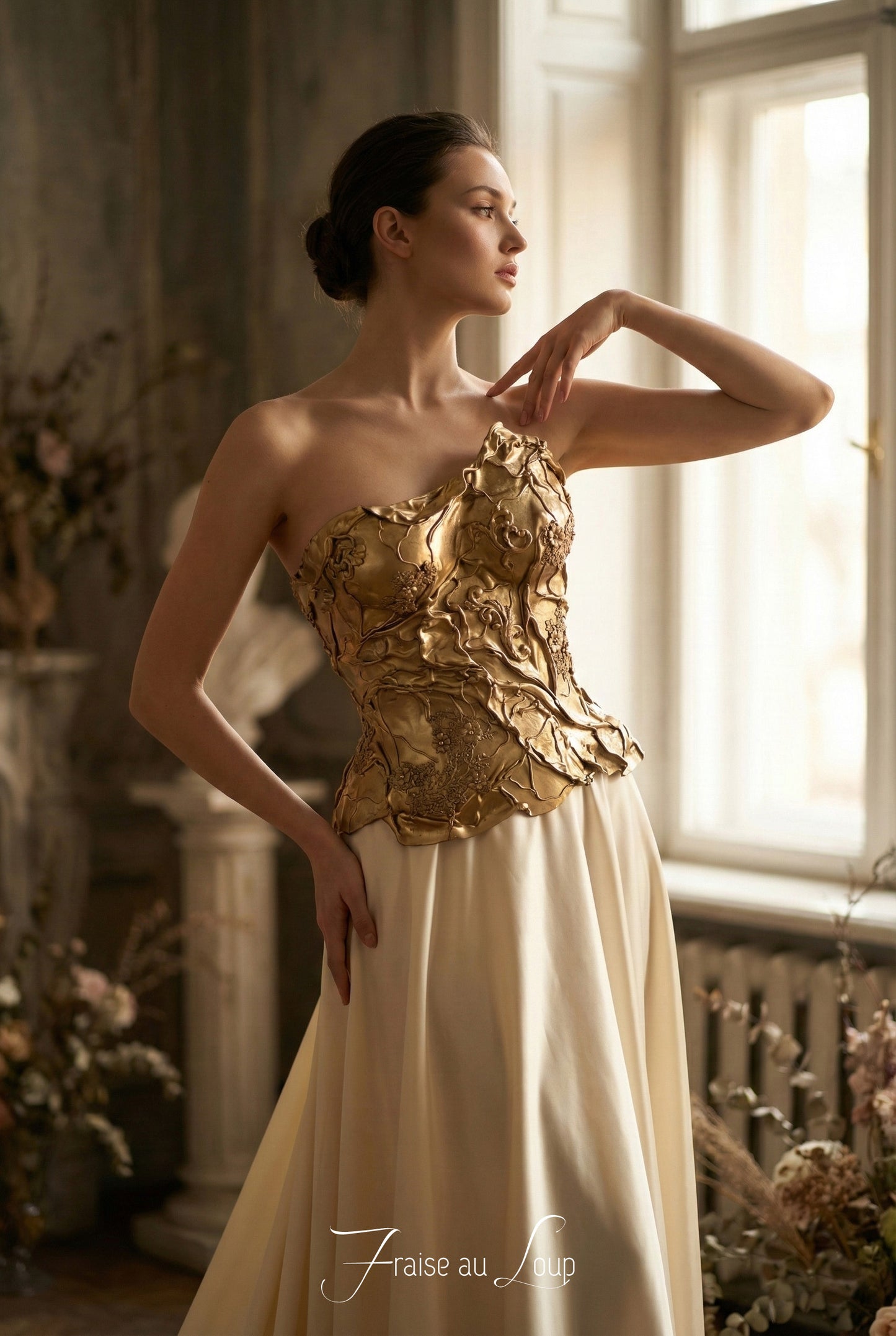 Plastron Armure Fraise au Loup Costumes - Cosplay - Royal - Gold - Breastplate - Fantasy