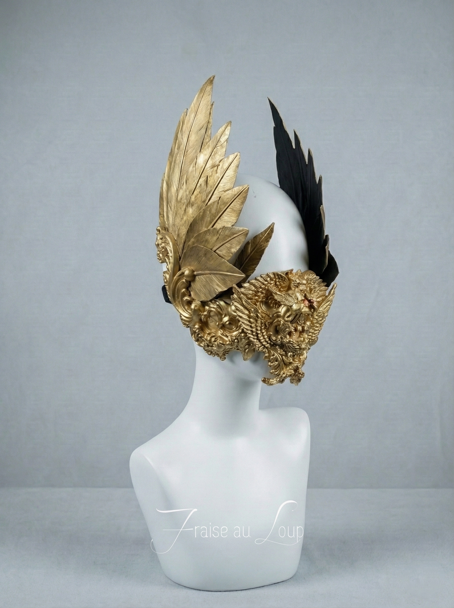 Masque baroque, bijou, rococo couture fashion, marie-antoinette, filigree, Baroque Fantasy Valkyrie Steampunk, anges