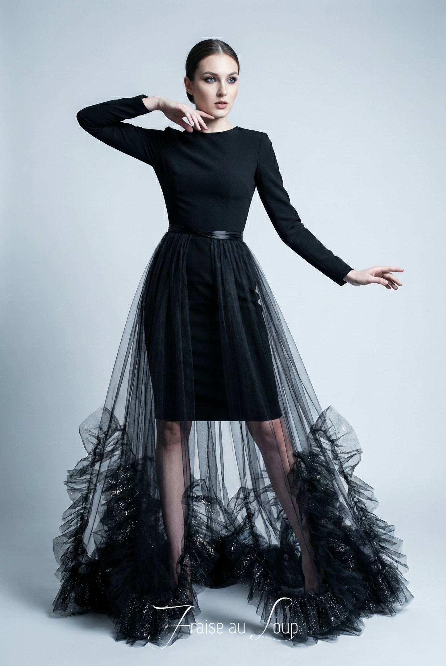 Jupe Tutu en tulle Jupe fendue Fraise au Loup - Gothic fashion Mode Romantic