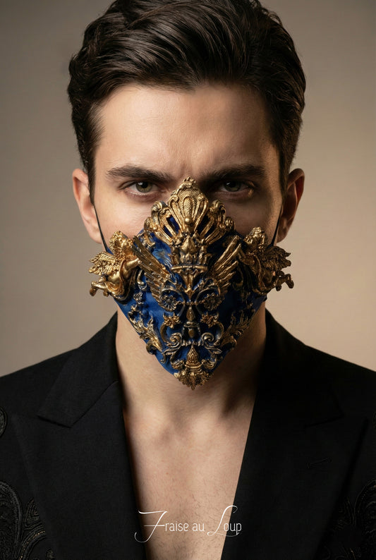 Masque baroque, bijou , rococo couture fashion, marie-antoinette, filigree, Baroque Fantasy Valkyrie masque bouche
