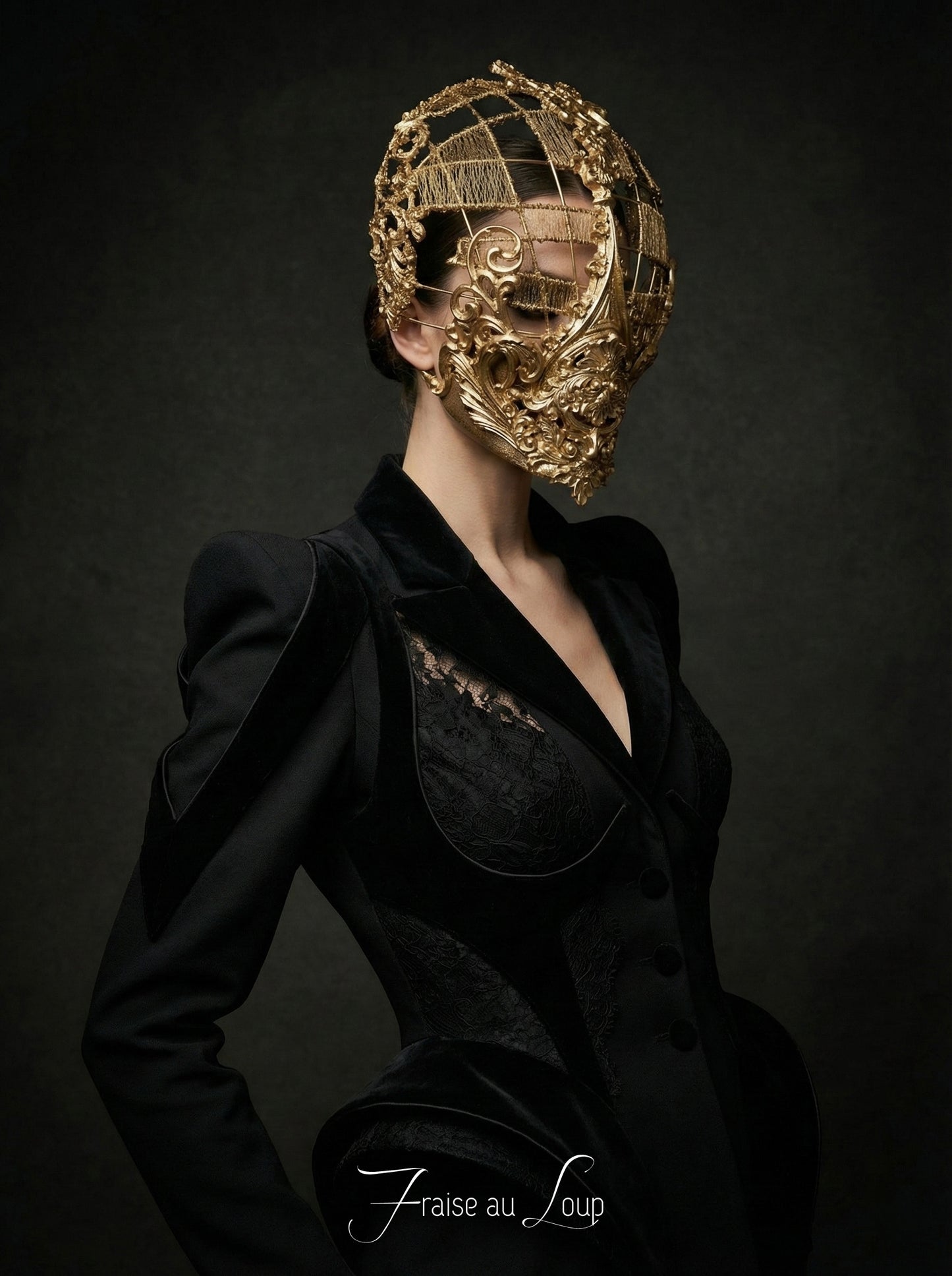 masque baroque visage or Mascarade