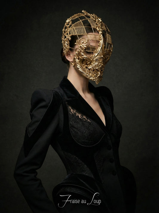 masque baroque visage or Mascarade