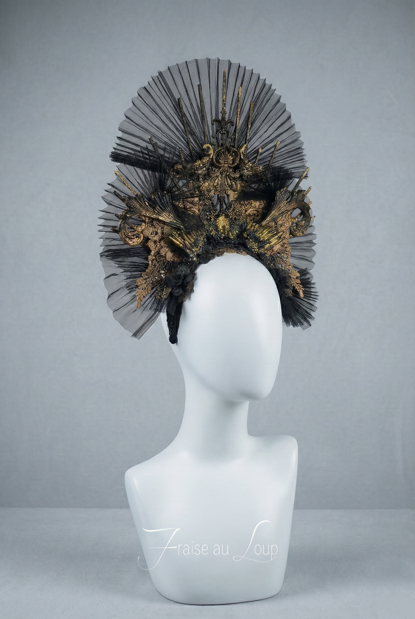 Coiffe halo couronne Céleste, Festival costume, filigranes, bijoudiadème baroque, headband - Met Gala