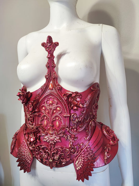 Corset sous la poitrine Ceinture de taille Armure Fraise au Loup Costumes - costume fantasy Cosplay - Royal