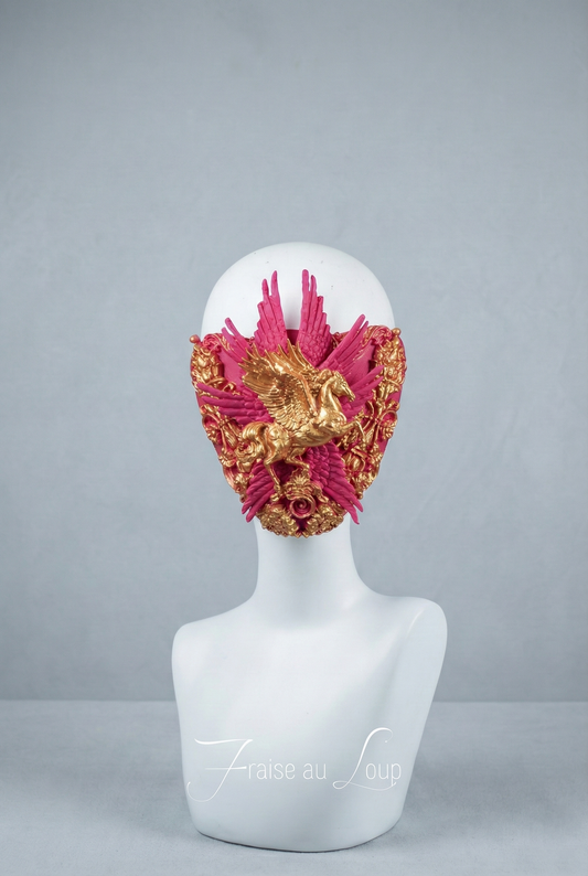 Masque baroque, bijou , rococo couture fashion, marie-antoinette, filigree, Baroque Fantasy Valkyrie masque bouche