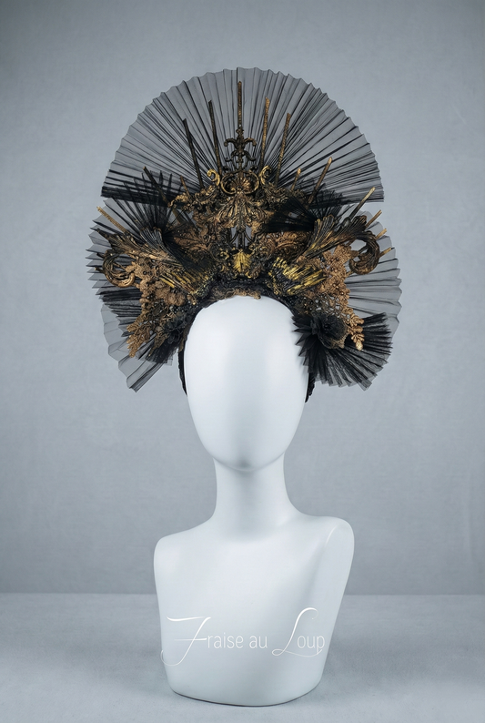 Coiffe halo couronne Céleste, Festival costume, filigranes, bijoudiadème baroque, headband - Met Gala